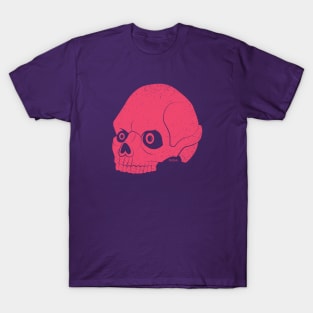 Distressed Pink Skull Logo T-Shirt